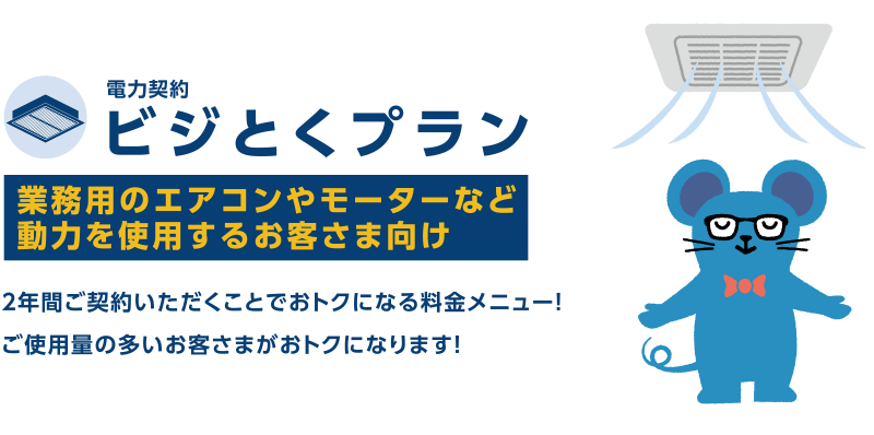電力契約　ビジとくプラン